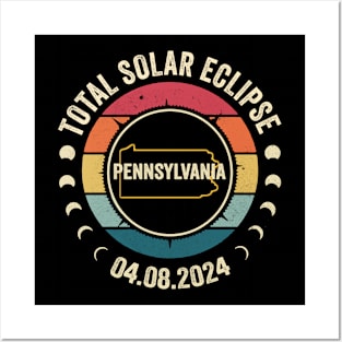 Pennsylvania Total Solar Eclipse 2024 American Totality April 8 Posters and Art